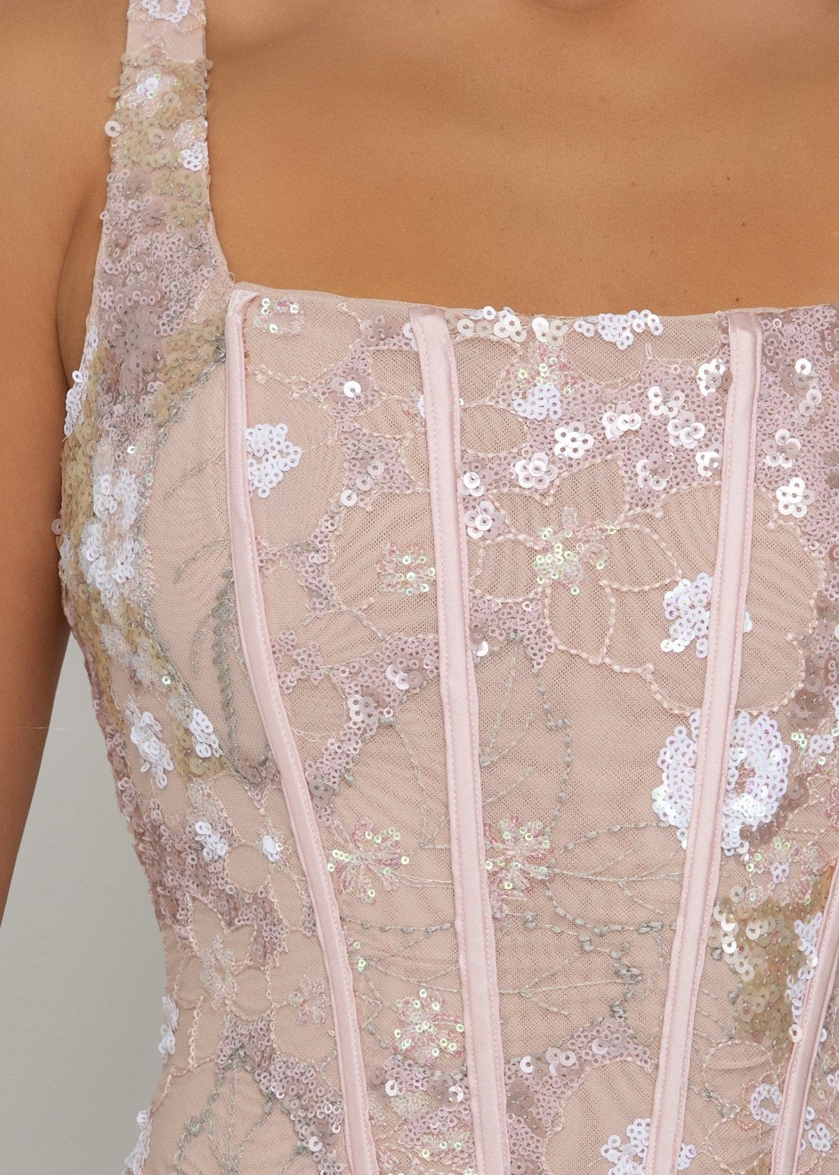 Enchanted Moments Embellished Bodysuit - Pink