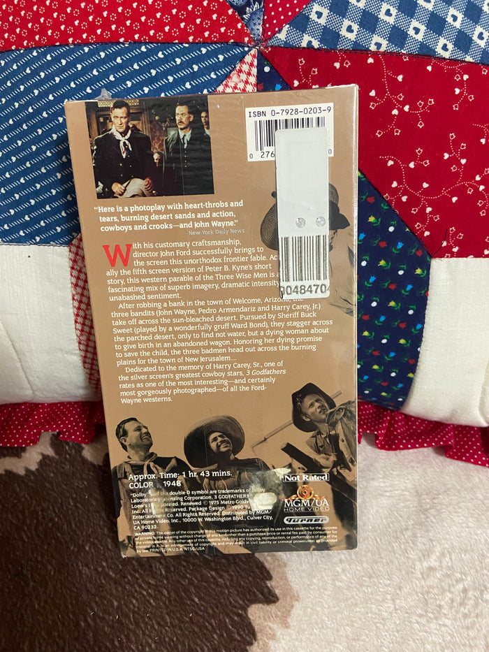 Vintage John Wayne 3 Godfathers Sealed VHS - Deer Creek Mercantile