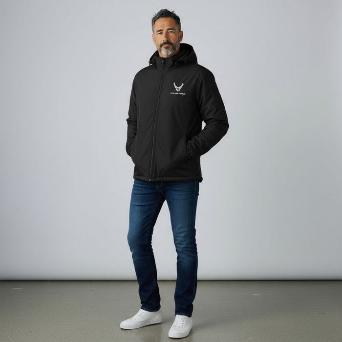 Air Force Wings Atmos Pro Fleece Lined Hooded Jacket (Black)