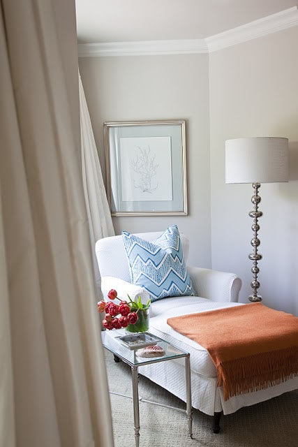 Alan Campbell Fabric: Montecito - Custom Periwinkles on Tinted Belgian Linen/Cotton