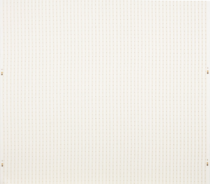 Alan Campbell Fabric: Soho Vertical - Custom Camel / Brown on White Belgian Linen / Cotton