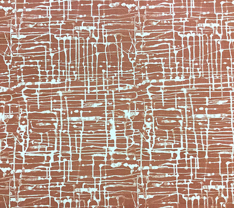 Alan Campbell Fabric: Twill Reverse - Custom Sienna on Oatmeal Belgian Linen/Cotton
