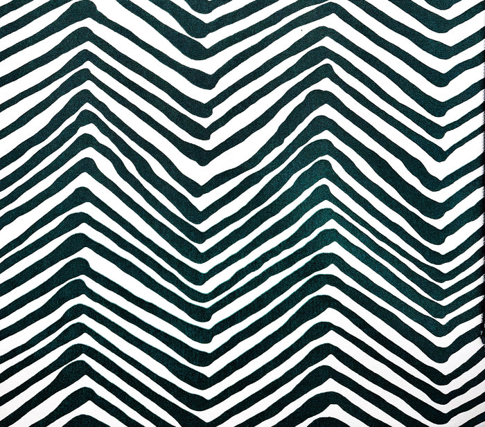 Alan Campbell: Zig Zag - Custom Forest Green on White Suncloth (OUTDOOR)