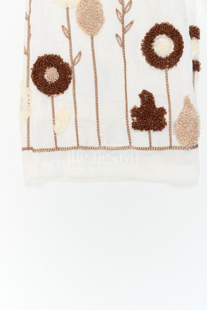 The Nesavu Girls Co-Ord Sets Baby Girl Embroidered Co Ord Outfit for Festive Playdates Nesavu Nesavu Baby Girl Embroidered Co Ord Outfit With Floral Thread Work For Festive Outings