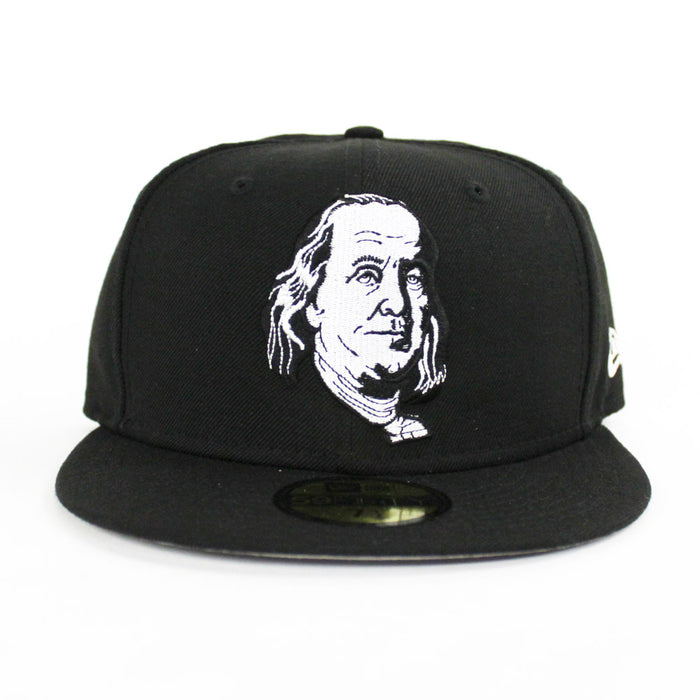 Benjamin Franklin New Era 59fifty Fitted Hat (Black Gray Under Brim)