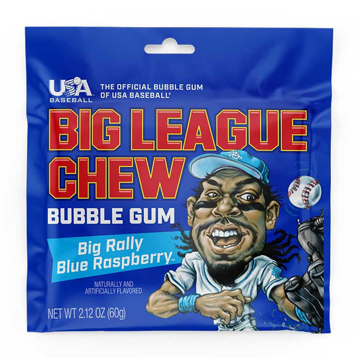 Big League Chew Pouch Blue Rasberry Flavor