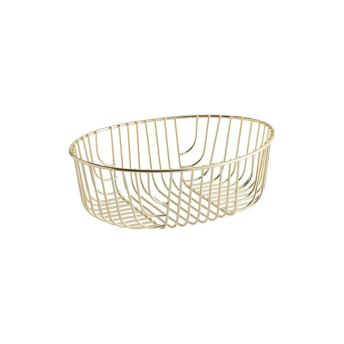Bread Basket - Oval Gold Wire