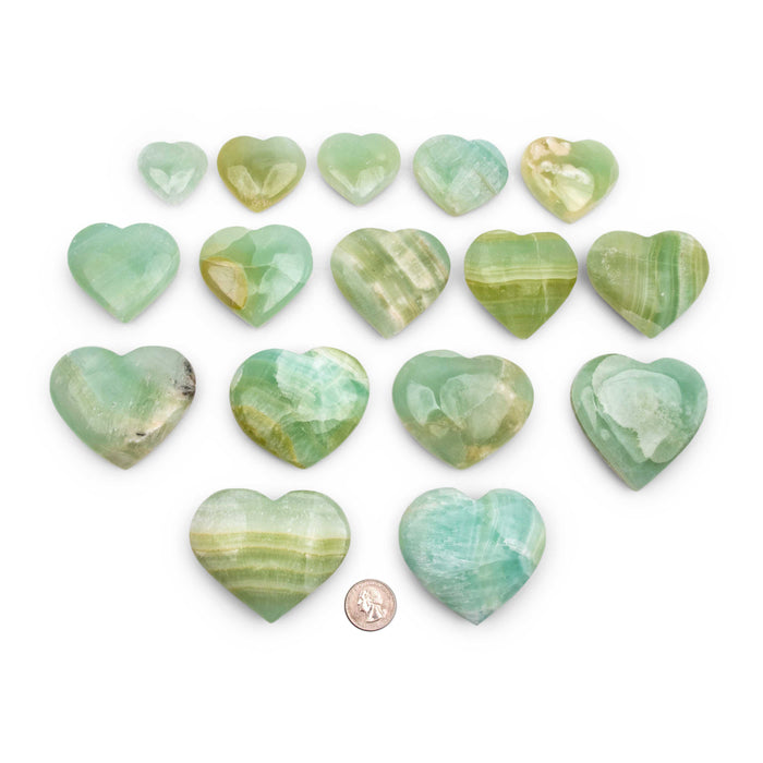 Calcite - Pistachio, Hearts