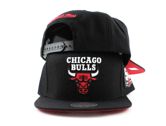 Chicago Bulls Mitchell and Ness Snapback hats (50th Year Anniversary 1966-2016 Black)