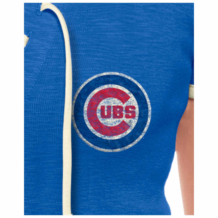 Chicago Cubs Women's New Era String Cropped T-Shirt