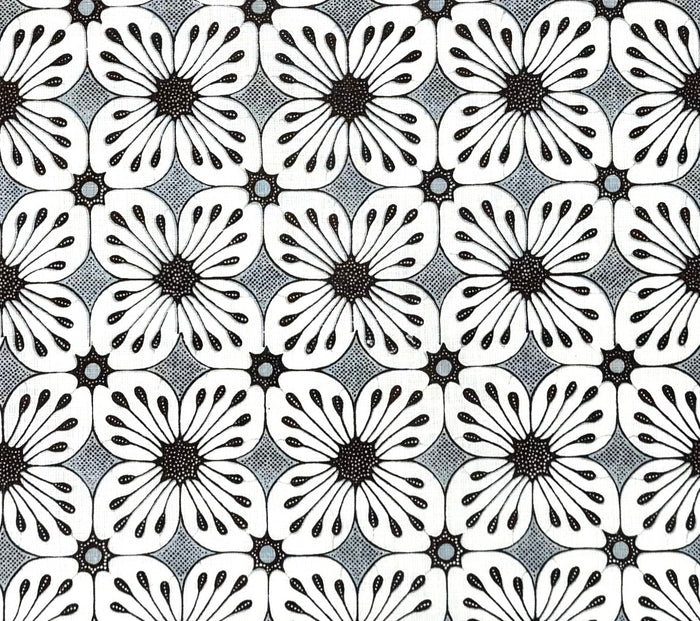 China Seas Fabric: Barbados Batik - Custom Windsor / Brown on 100% Linen