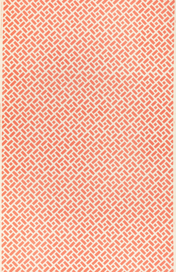 China Seas Fabric: Edo Grande - Custom New Shrimp on Tinted Belgian Linen / Cotton