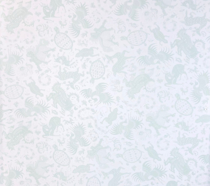 China Seas Fabric: Indramayu - Custom Crystalline on White Suncloth (OUTDOOR)
