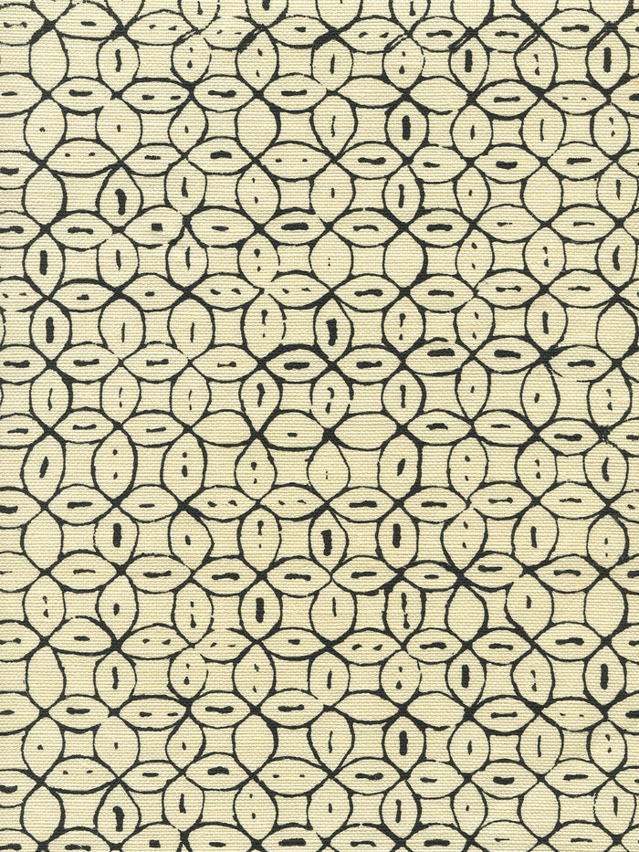 China Seas Fabric: Melong Batik - Custom Black on Tinted Belgian Linen / Cotton