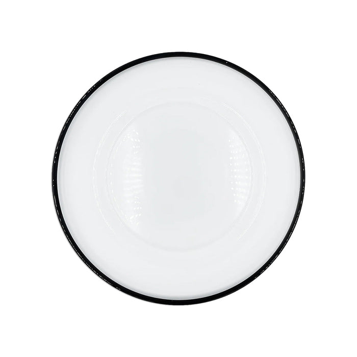 Clear Glass Charger w/ Black Rim