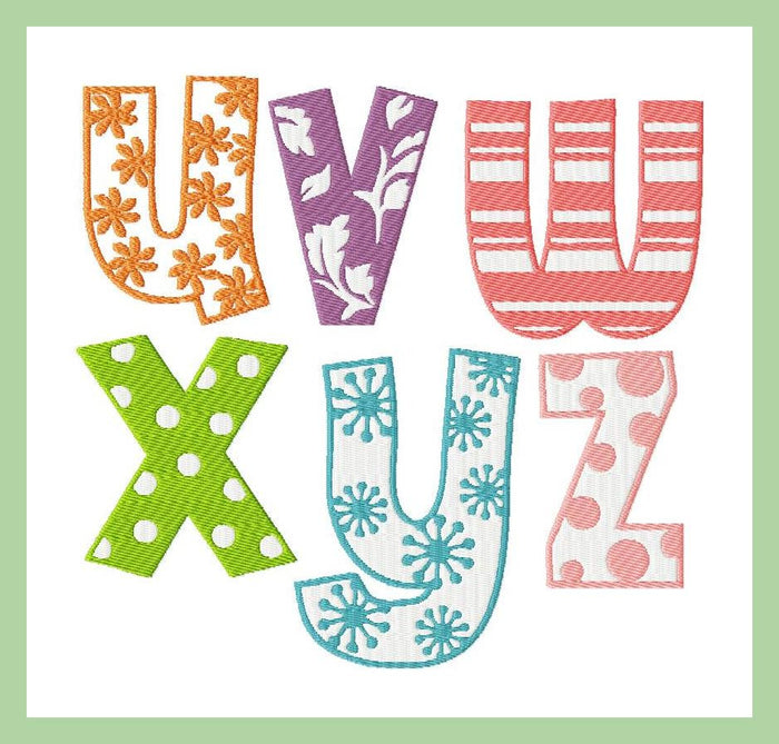 CRAZY LETTERS FONT 3,4 and 6 inch