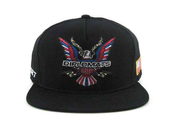 Dipset Bird Logo Snapback Hats (Black Green Under Brim)