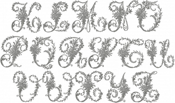 FRENCH FLORAL MONOGRAM FONT