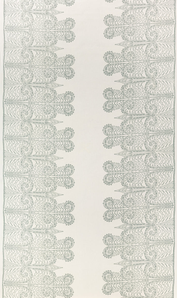 Home Couture Fabric: Gypsy Dance - Custom Vapor on Off-White 100% Linen