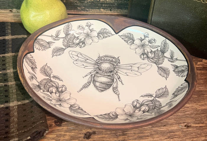LZ-S3 Small Oval Serving Dish - Bee