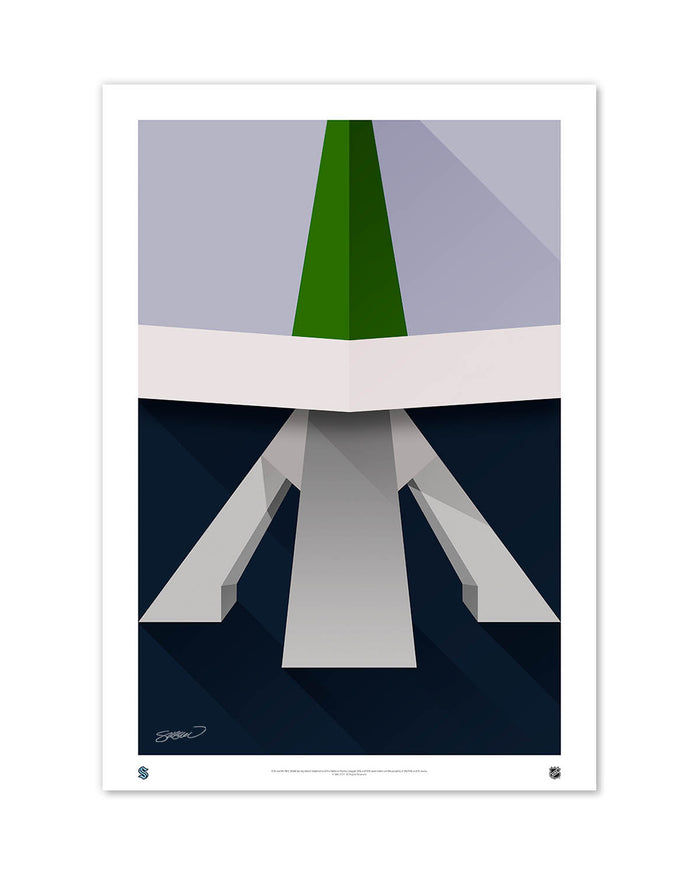 Minimalist Climate Pledge Arena Art Print
