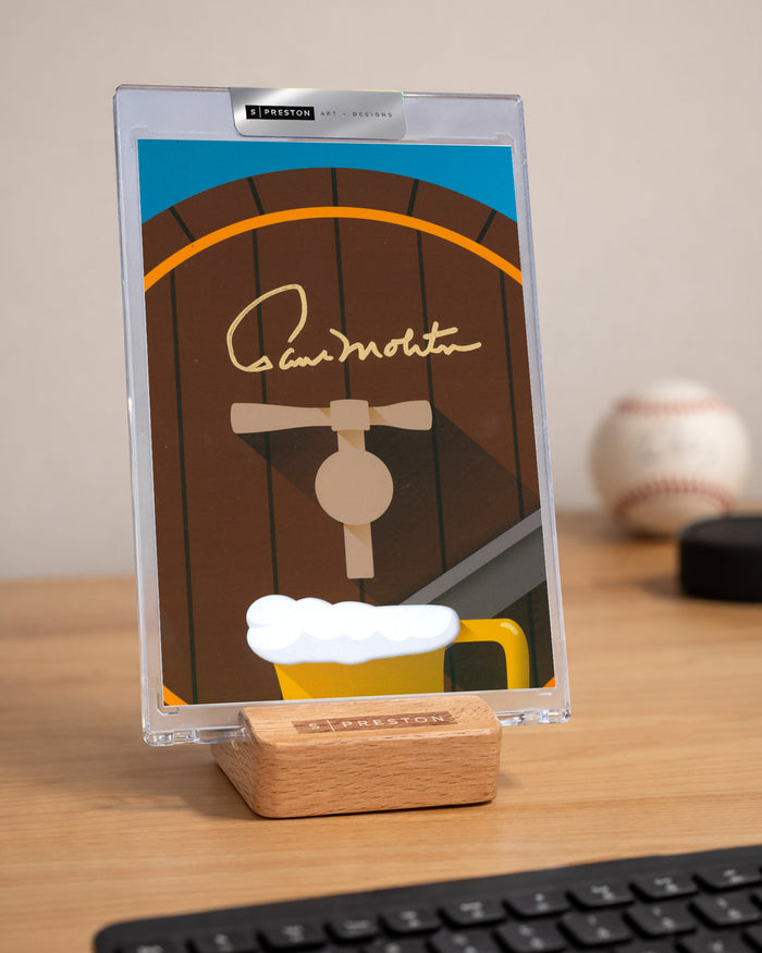 Minimalist Milwaukee County Stadium - Paul Molitor Autograph Slab - Authenticated
