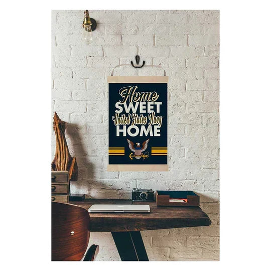Navy Home Sweet Home Reversible Banner*
