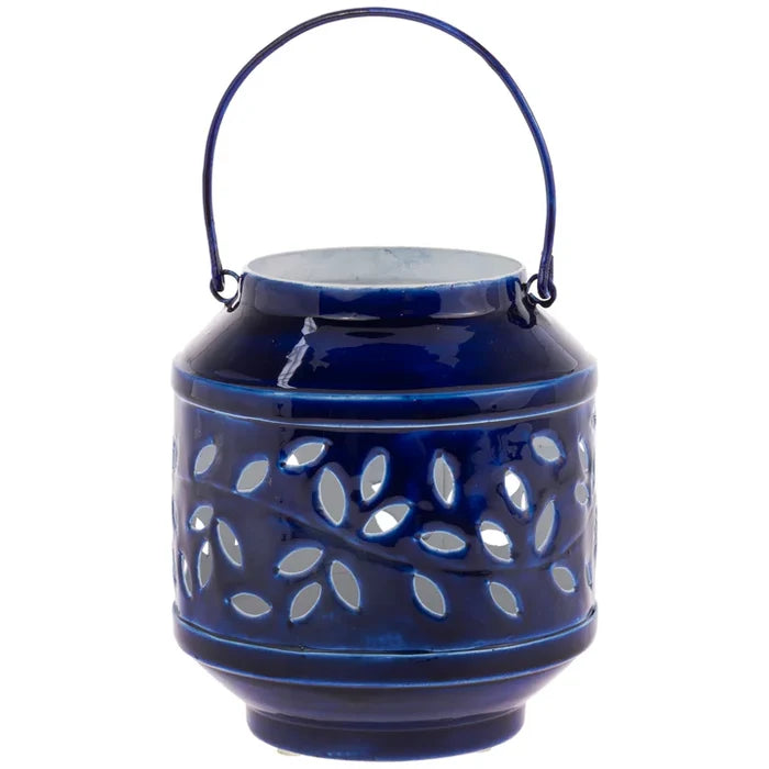 Navy Metal Lantern Small