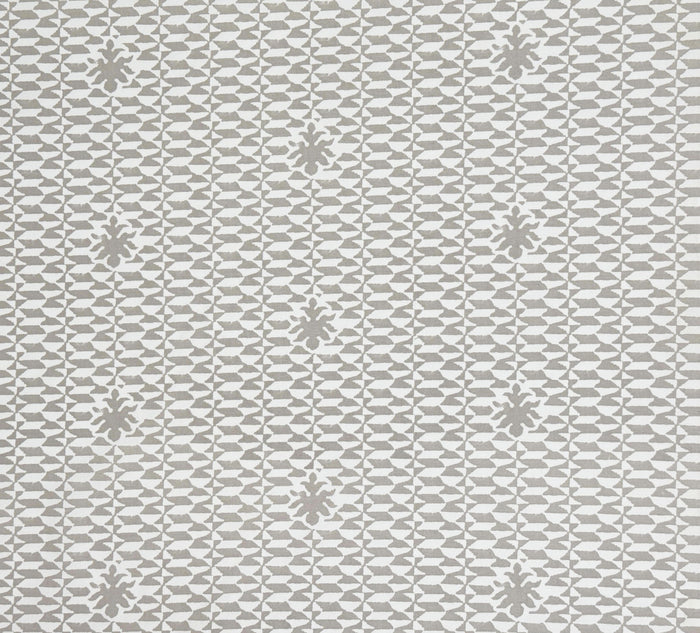 Quadrille Fabric: Carlo II - Custom Gray on White 100% Cotton Sateen