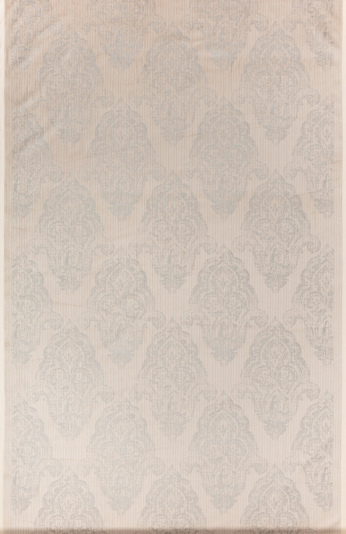 Quadrille Fabric: Macedonia Damask - Custom Silver on Velvet from Italy