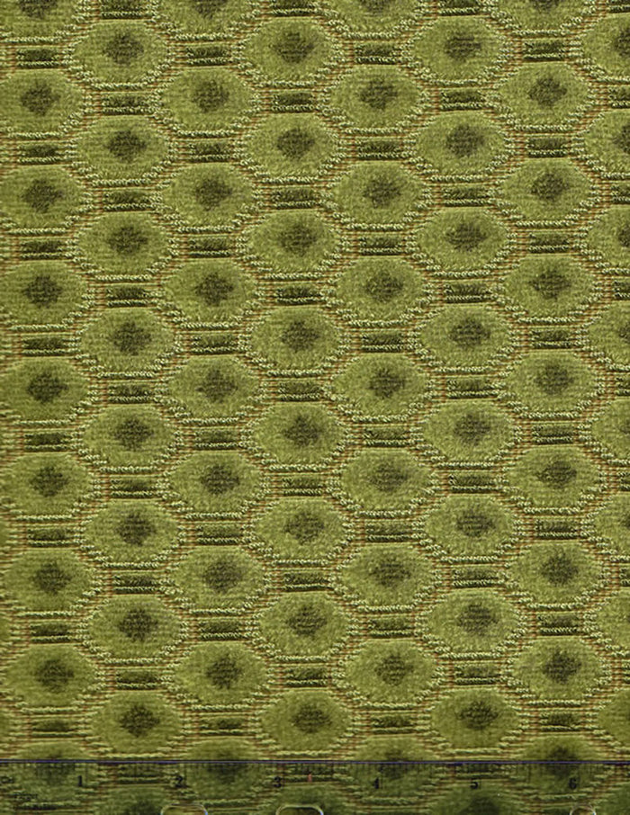 Quadrille Woven Fabric: La Coupole - Vieux Vert