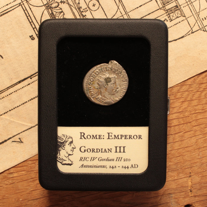 Rome, Emperor Gordian III, Silver Antoninianus, Fortuna Reverse - 242 to 244 CE - Roman Empire