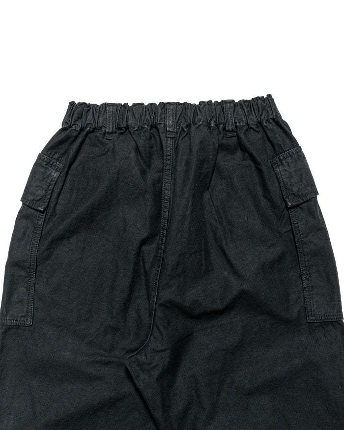 lost & found Sage de Cret Sage de Cret Cotton/Linen Back Satin Pegtop Military Pants Black