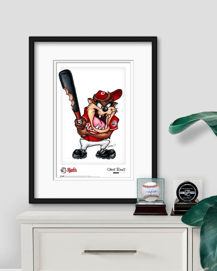 Taz on Deck x MLB Reds Limited Edition Art Print