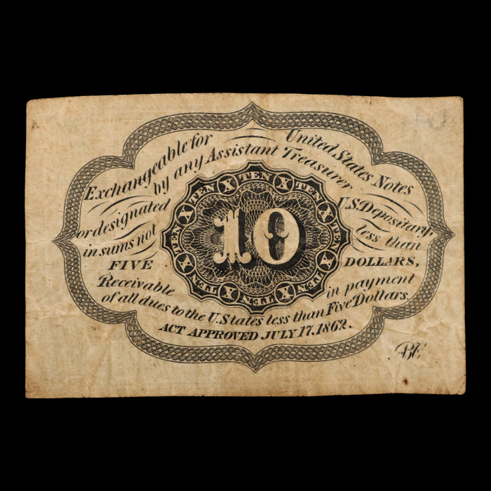 U.S. Fractional Currency, 10¢ Note, First Issue "Postage Currency" - 1862 - United States of America