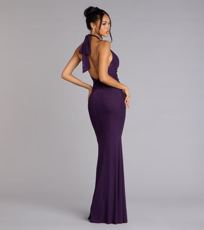 Elina Halter Cutout Mermaid Dress