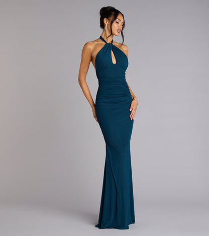 Elina Halter Cutout Mermaid Dress