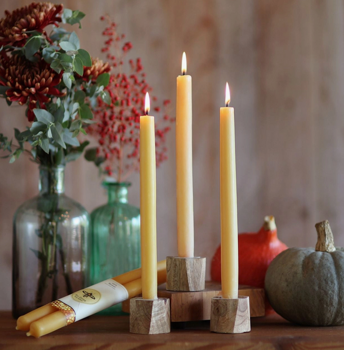 100% Pure Beeswax Tapers