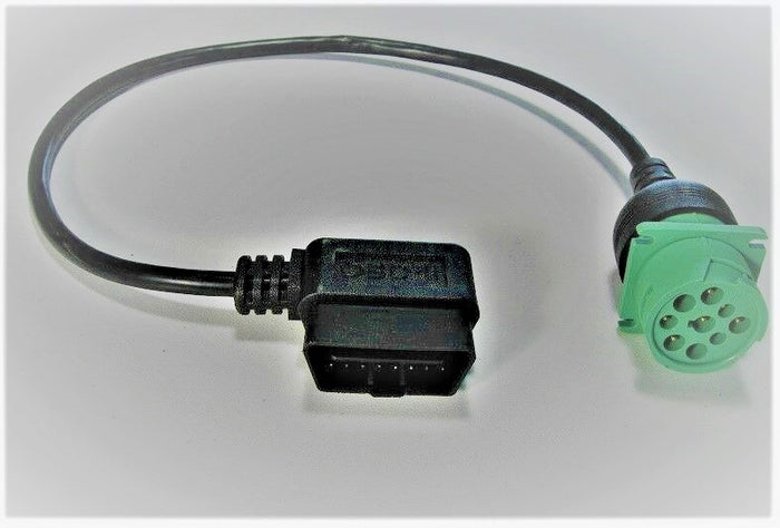 16 Pin OBD2 to 8/9 Pin Black or Green ELD Diagnostics Cable Adapter
