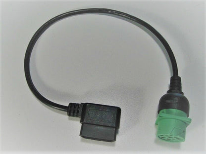 16 Pin OBD2 to 8/9 Pin Black or Green ELD Diagnostics Cable Adapter Volvo & Mack