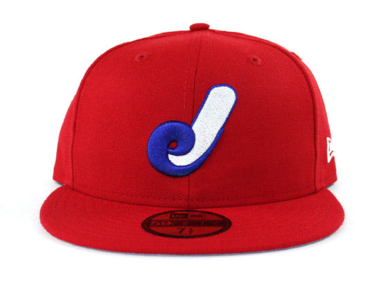 1987 Jacksonville Expos New Era 59Fifty Fitted Hats (Red Gray Under Brim)