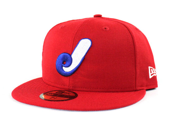 1987 Jacksonville Expos New Era 59Fifty Fitted Hats (Red Gray Under Brim)