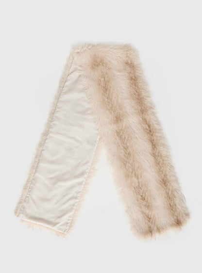 Freeze Fluffy Scarf Beige