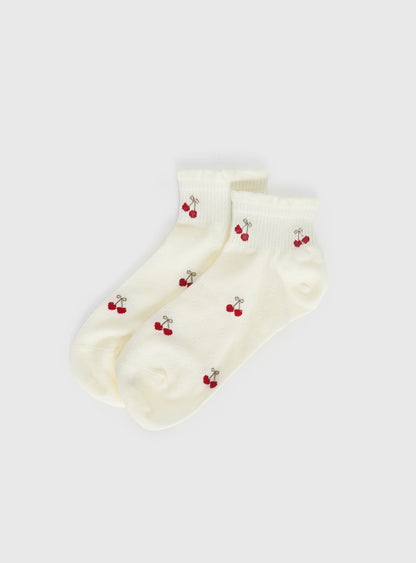 Vesira Frill Socks Cherry