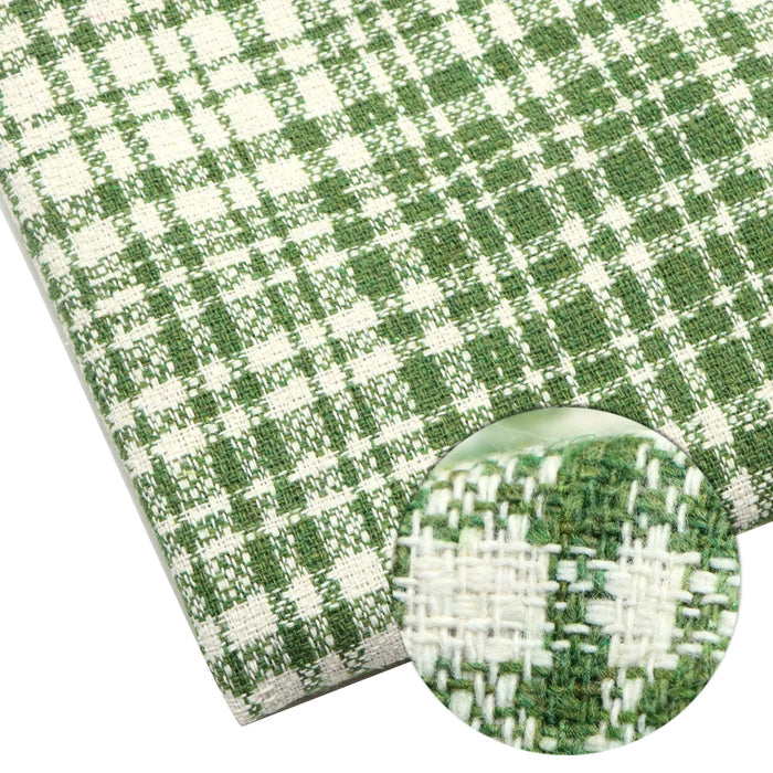 1pc 59x19.68inch(150x50cm) small fragranc plaid tweed Fabric - Soft & Durable Polyester Material, Pre-Cut for DIY Sofa Covers & Handmade Projects