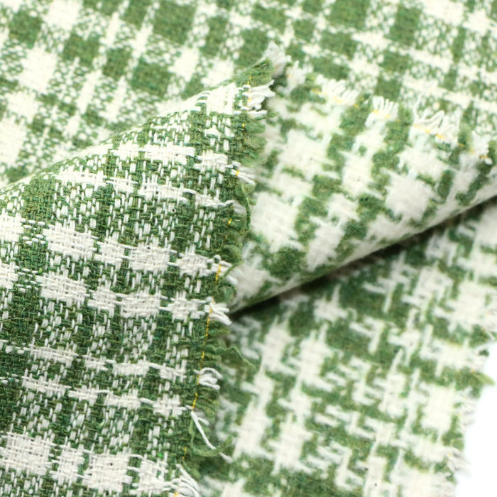 1pc 59x19.68inch(150x50cm) small fragranc plaid tweed Fabric - Soft & Durable Polyester Material, Pre-Cut for DIY Sofa Covers & Handmade Projects