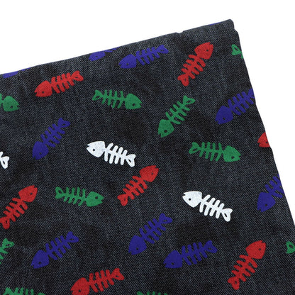 1Pc Dog Bones Pre-Washed Denim Fabric - 57x19.68inch(145x50cm)  DIY Crafts Projects, DIY Wallet Making