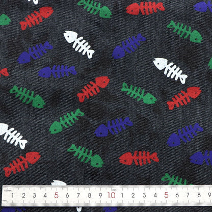 1Pc Dog Bones Pre-Washed Denim Fabric - 57x19.68inch(145x50cm)  DIY Crafts Projects, DIY Wallet Making