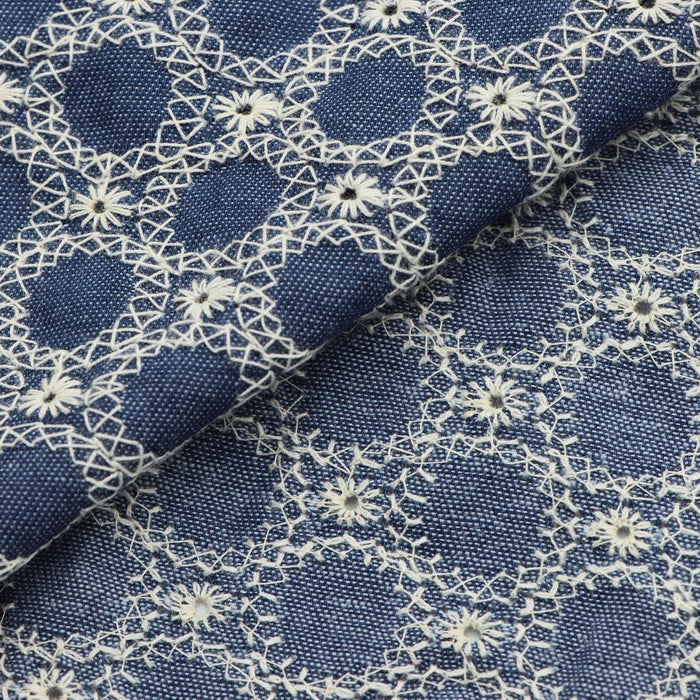 1Pc flower Pre-Washed stripe Denim Fabric - 51.18x19.68inch(130x50cm)  DIY Crafts Projects, DIY Wallet Making