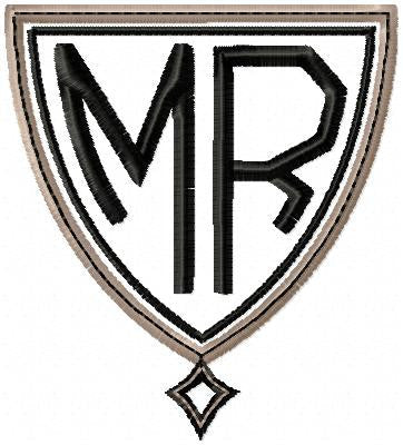 2 letter monogram with crest